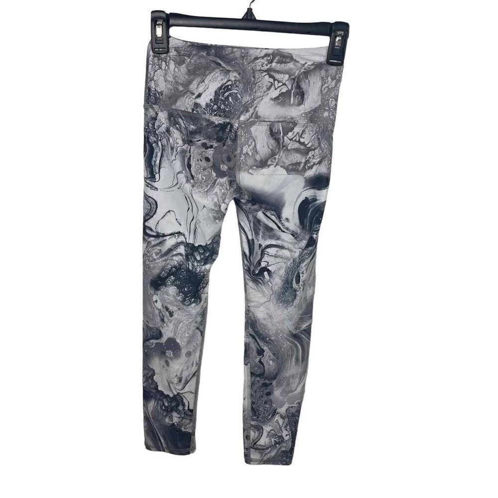 Noli Active Size XS White Gray Marble Made in USA Leggings